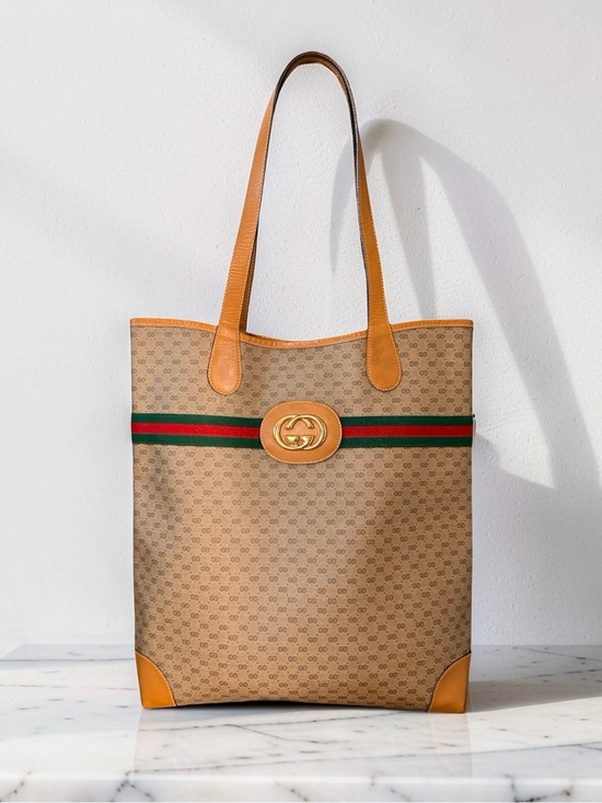 Gucci Handbags - Vintage Gucci Micro GG Supreme Sherry Line Tote Bag w/ COA & Dust Bag